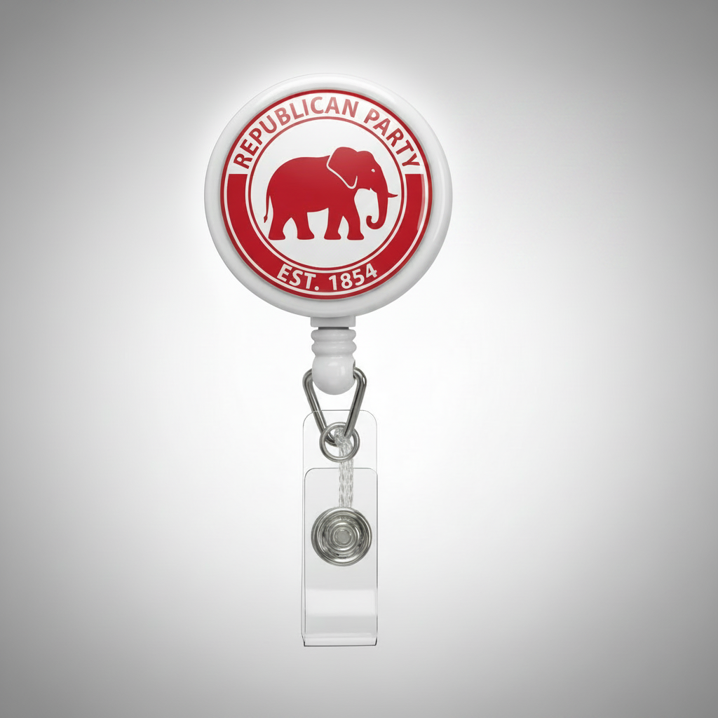 Republican Party Badge Reels Cute Felt Retractable Badge Reels 1.45-inch