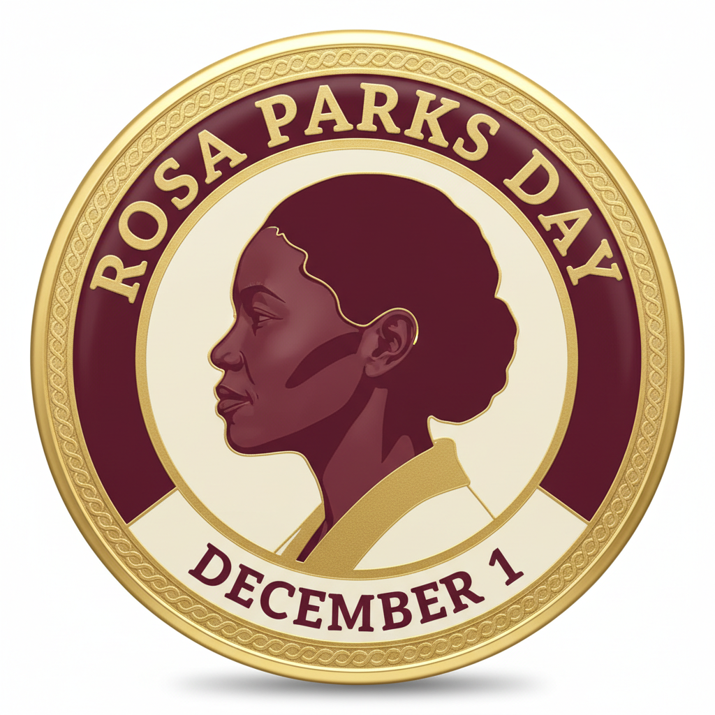 Rosa Parks Day (December 1) Pinback 2.25-inch