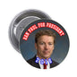 2016 campaign pin with Ran Paul portrait, blue 2016 text and red slogan ring