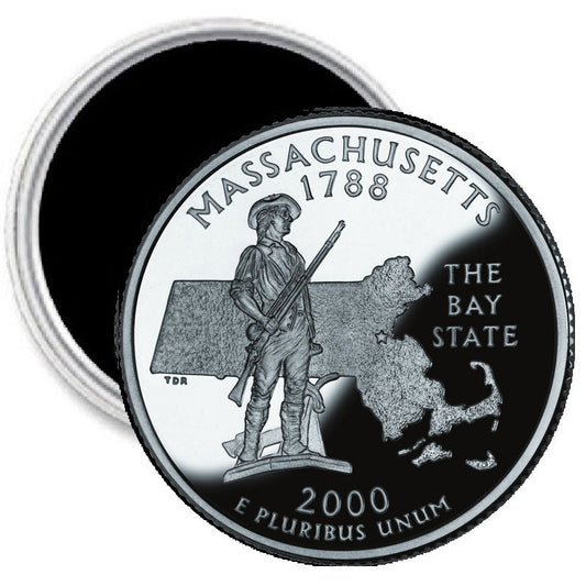 Massachusetts State Quarter Mint Image Magnet 2.25"