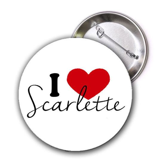 Me encanta Scarlette Pinback 2.25"