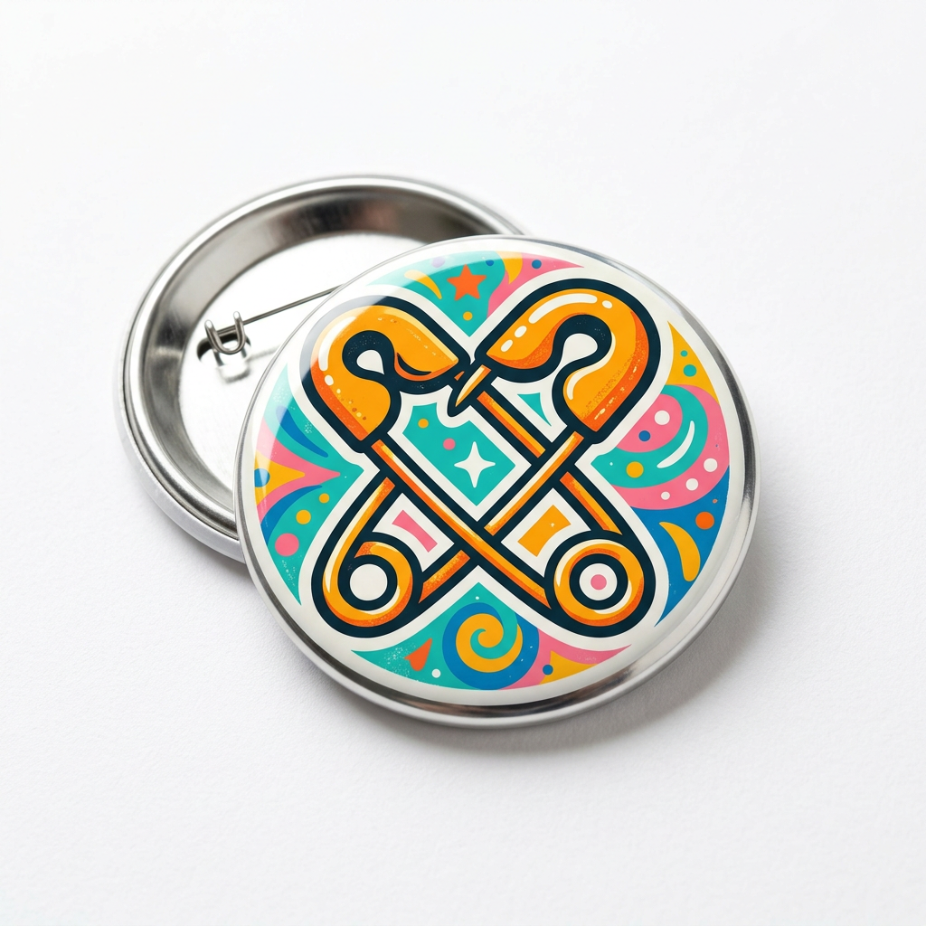 Safety Pin Pin Button 2.25-inch