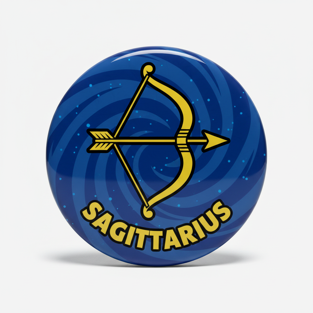 Sagittarius Zodiac Sign Button Pinback 2.25-inch