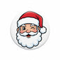 Santa wink pinback button featuring cartoon Santa face with red hat and white beard