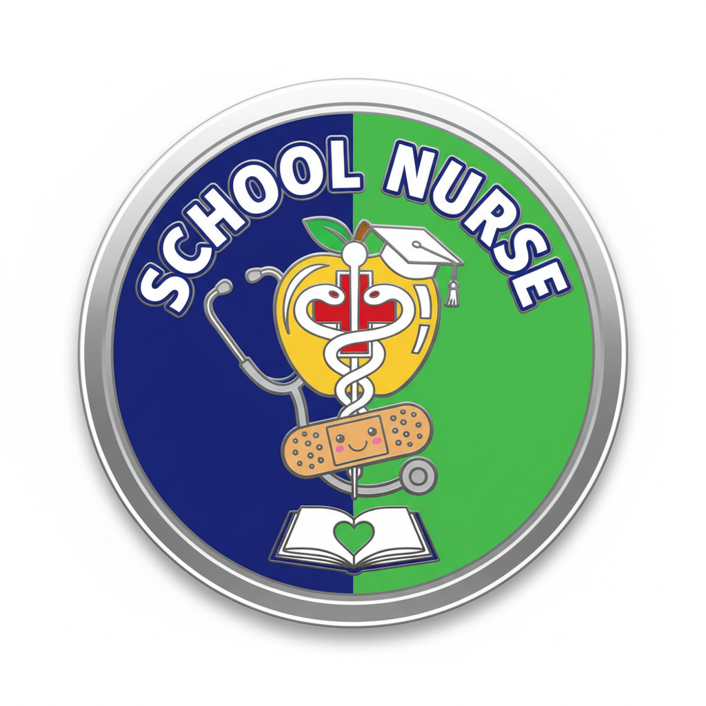 School Nurse Pinback 2.25-inch