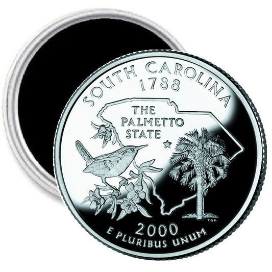 South Carolina State Quarter Mint Image Magnet 2.25"