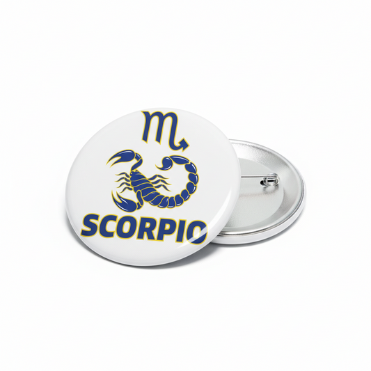 Scorpio Zodiac Sign Button Pinback 2.25-inch