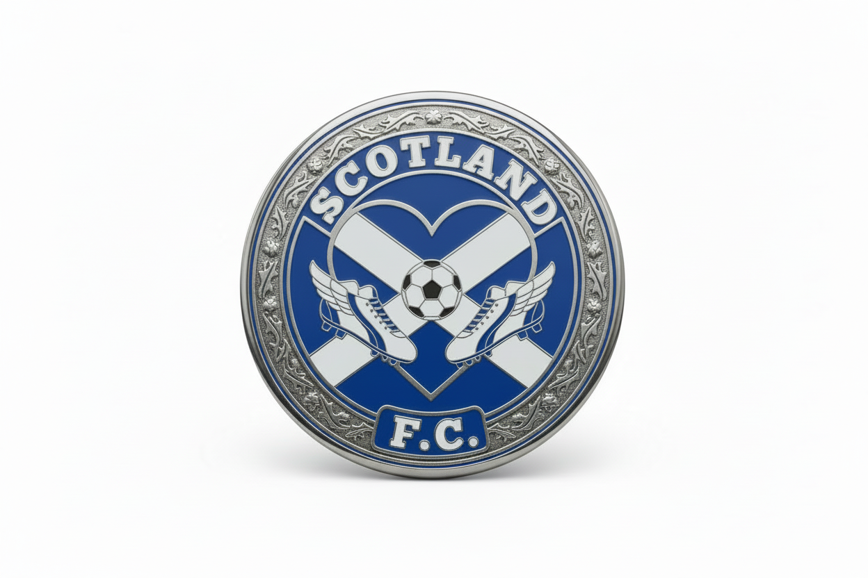 Scotland Football Soccer Love Heart Pinback 2.25-inch