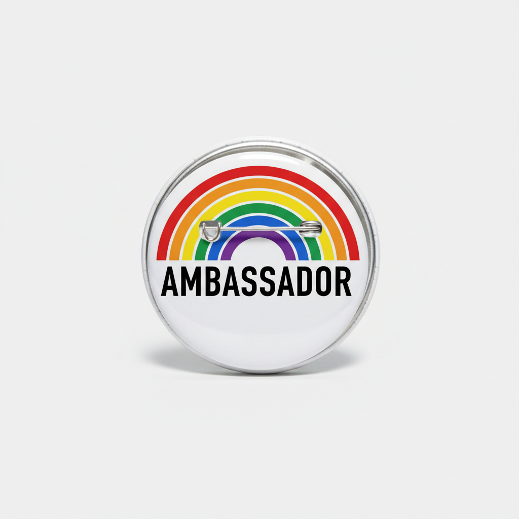 SEND Ambassador Rainbow Pinback 2.25-inch
