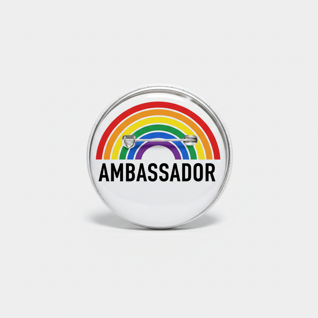 SEND Ambassador Rainbow Pinback 2.25-inch - My Pinbacks