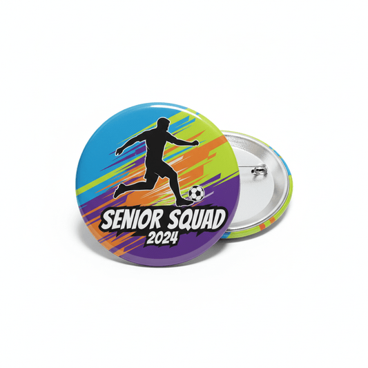 Senior Soccer Team Player Custom Color Sports Pinback 2.25-inch - My Pinbacks