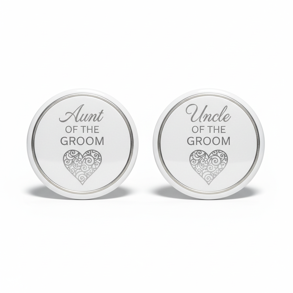 Aunt and Uncle of the Groom Pinbacks 2.25-inch