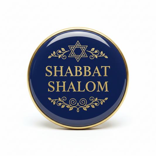 12 Pcs SHABBAT SHALOM Pinback 1.25-inch Mypinbacks.com