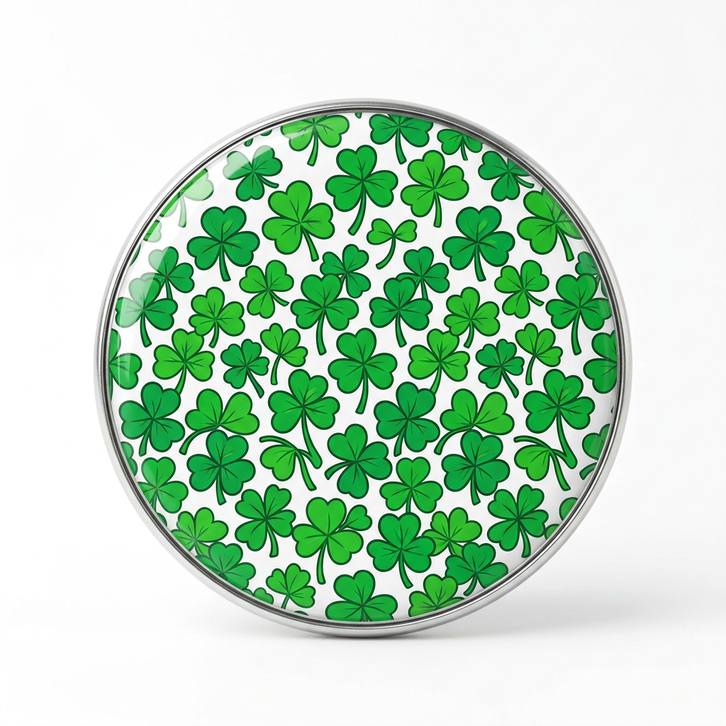Shamrock Patten Pin Button 2.25-inch