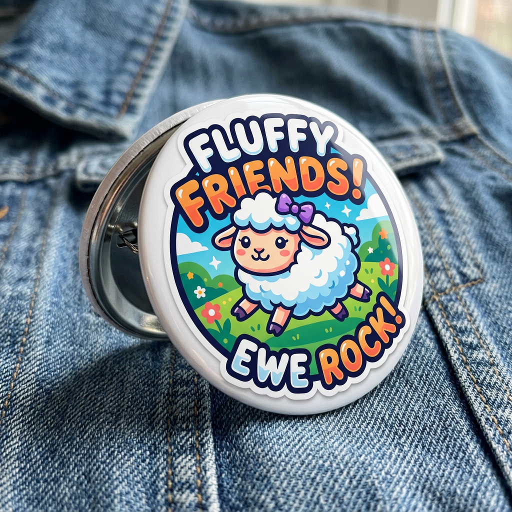 Sheep Shagger Pin Button 2.25-inch
