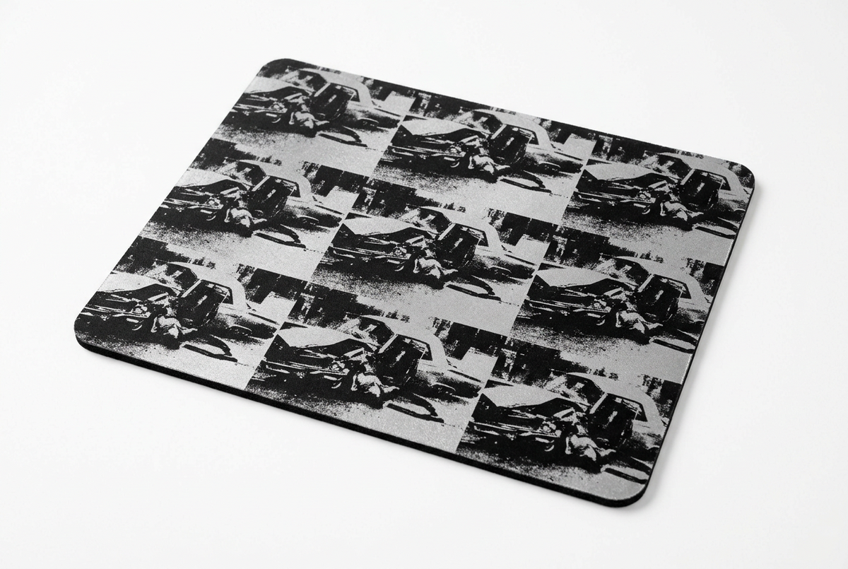 Silver Car Crash -Double Disaster- Mousepad