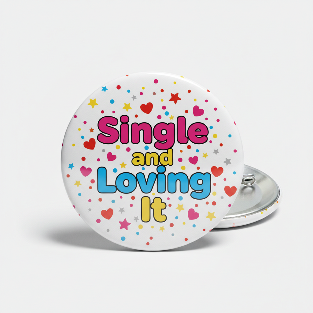 Single and Loving It Pinback 2.25-inch
