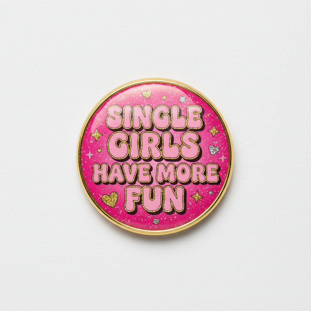 Single Girls Have More Fun Pinback 2.25-inch