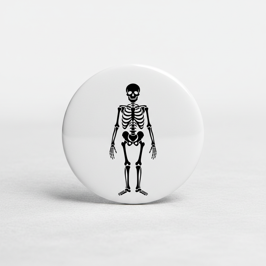 Skeleton Pinback 2.25-inch
