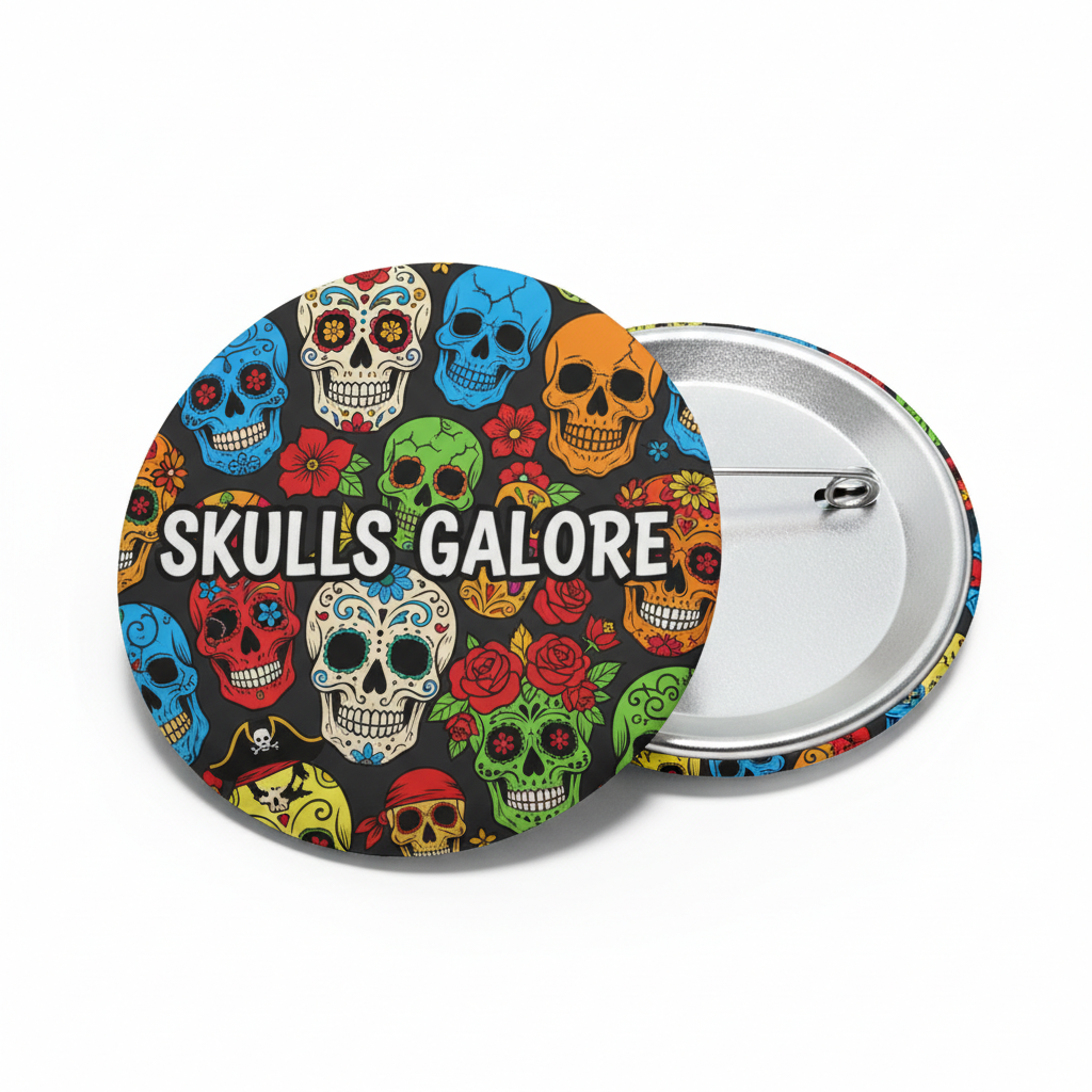 Skulls galore pin Pinback 2.25-inch