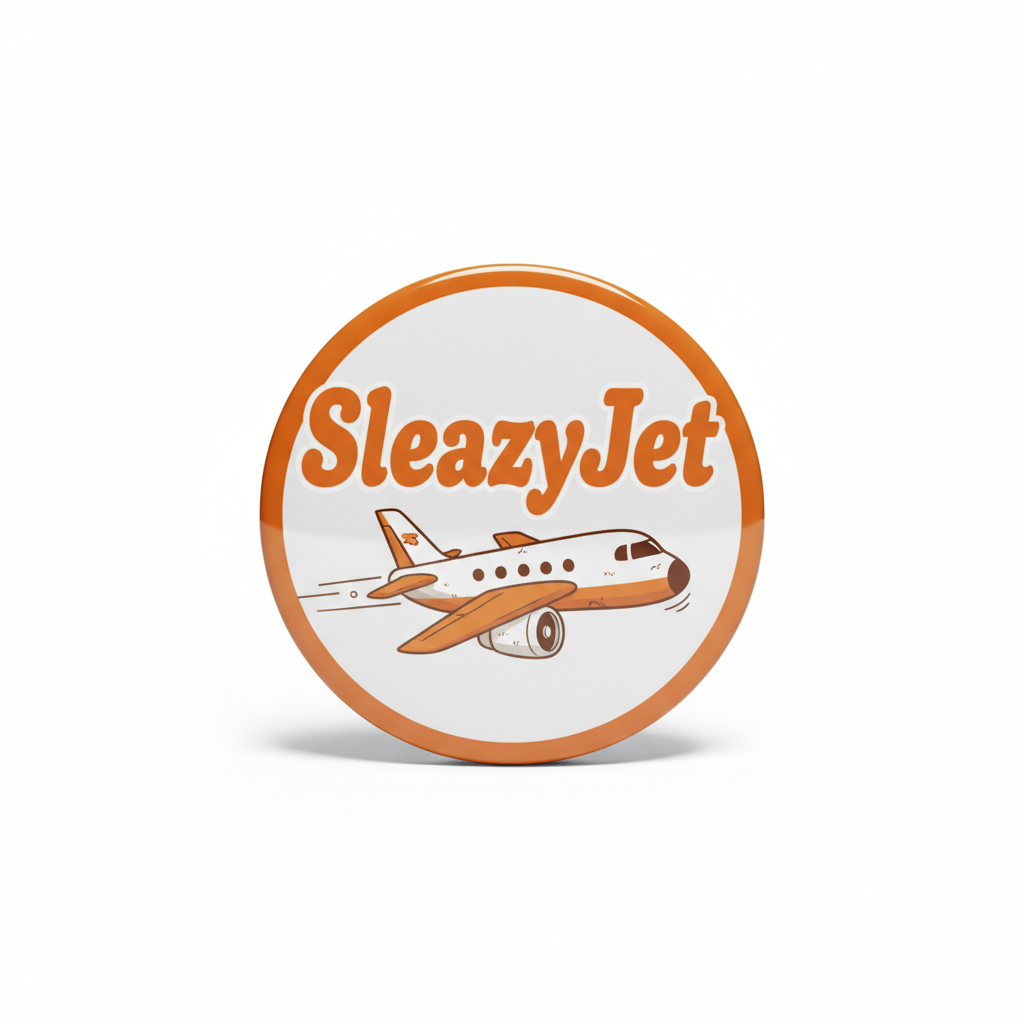 SleazyJet Pinback 2.25-inch