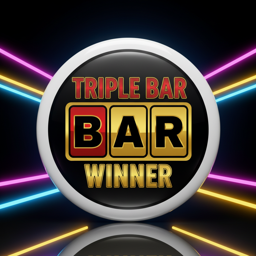 Slot Machine BAR Pinback 2.25-inch