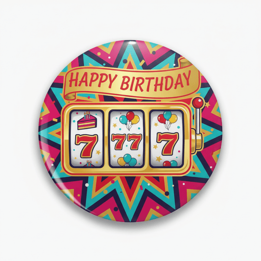 Slot Machine Birthday Pinback 2.25-inch - My Pinbacks
