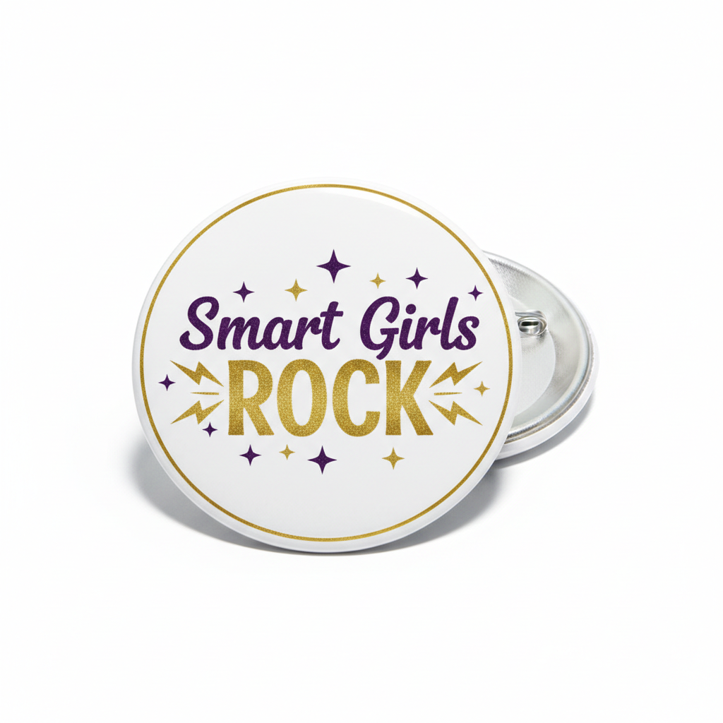 Smart Girls ROCK Pinback 2.25-inch