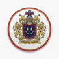 Smiley Family Crest Coat of Arms Pinback 3-inch - My Pinbacks