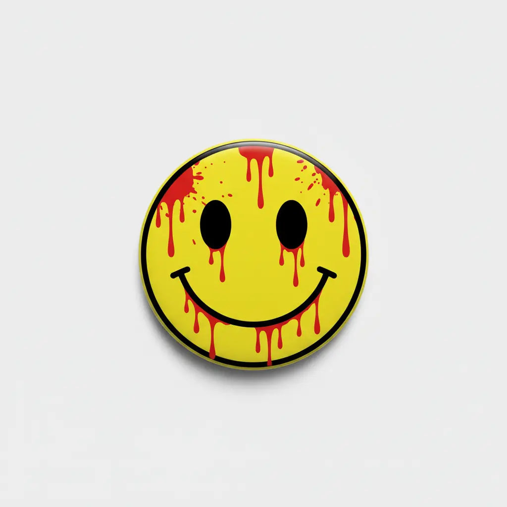 Watchmen Smiley Slashed Pinback 2.25-inch