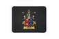 Dark mouse pad with gold and blue Smith family crest emblem