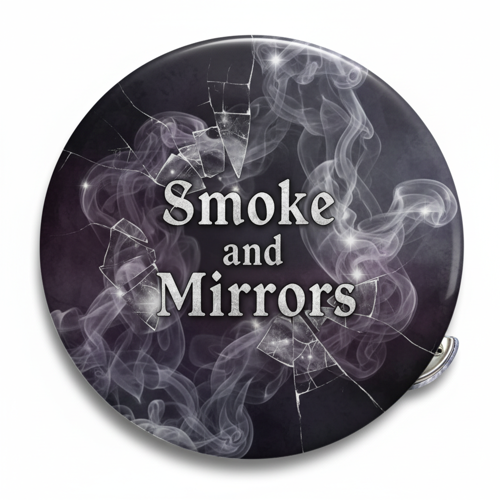 Smoke and Mirrors Button Pinback 2.25-inch