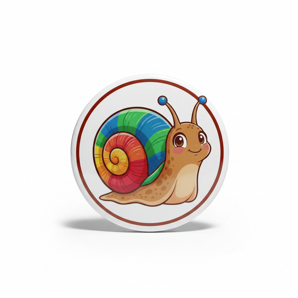 Snail Pinback 2.25-inch