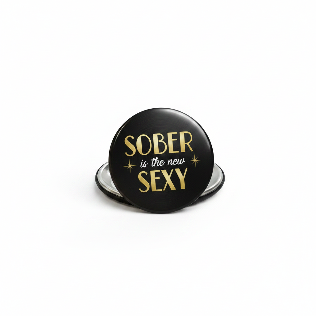 Sober is the new Sexy Pinback 2.25-inch