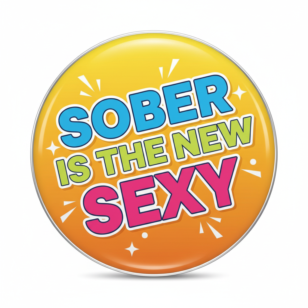 Sober is the new Sexy Pinback 2.25-inch