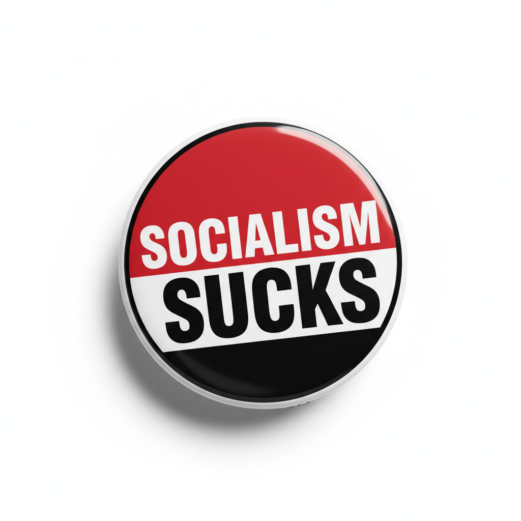 Socialism Sucks Pinback Pinback 2.25-inch