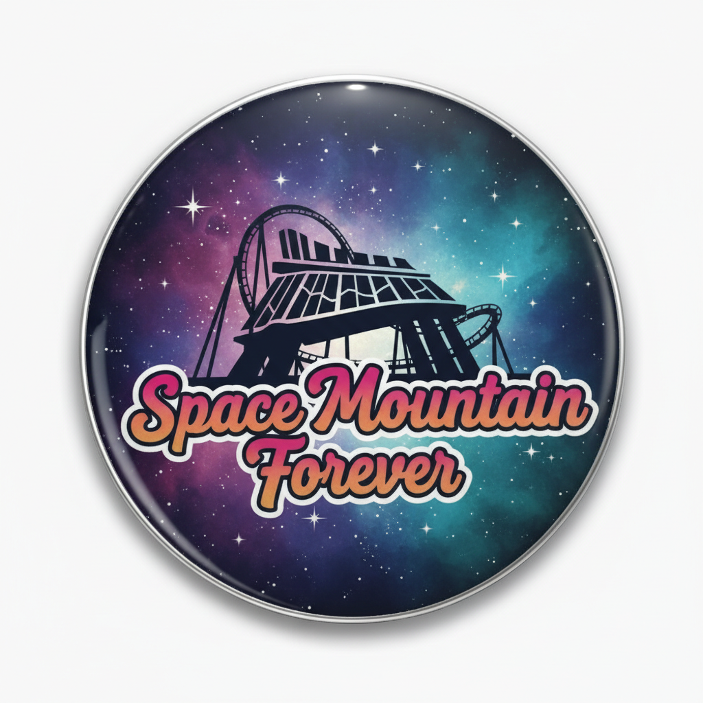 Space Mountain Forever Pinback 2.25-inch