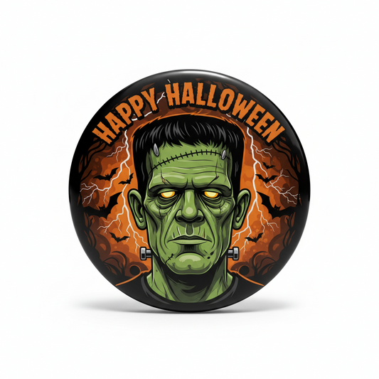 Spooky Frankenstein Halloween Pinback 2.25-inch