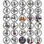 Spooky Skeleton Goth Horror Dark Pinback 1.25-inch 20 Pcs