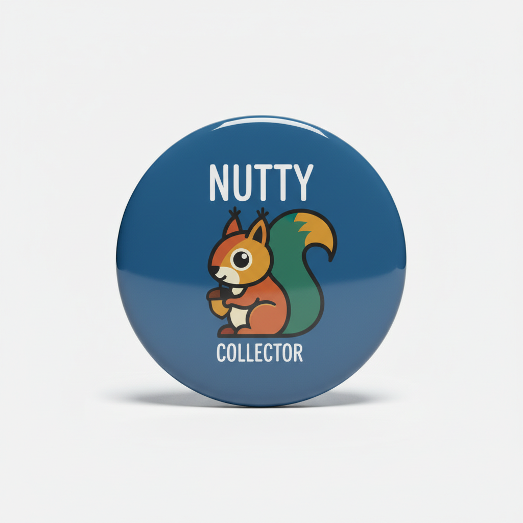 Squirrel Nutty Collector Pinback 2.25-inch