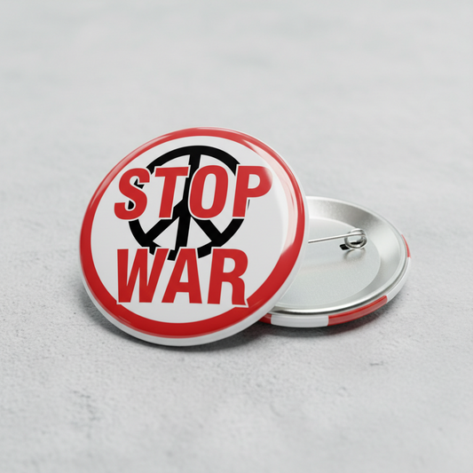 Stop War Sign Pinback 2.25-inch