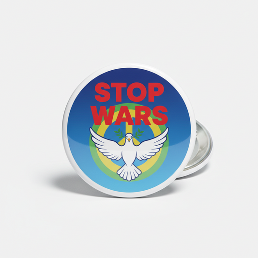 Stop Wars Pinback 2.25-inch