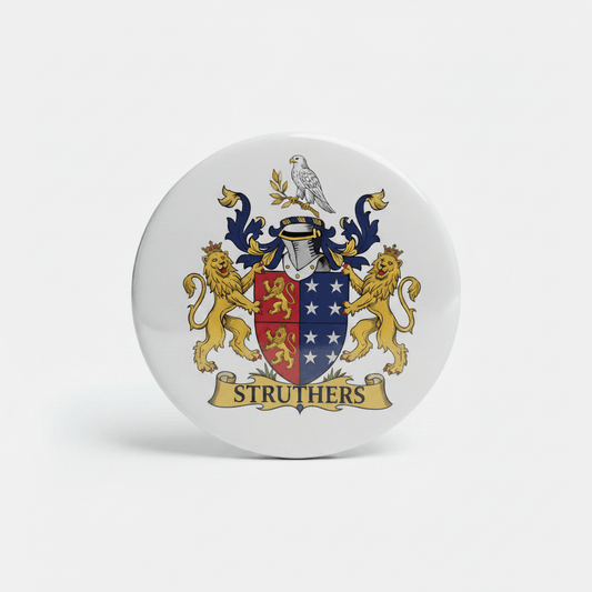 Struthers Family Crest Coat of Arms Pinback 3-inch - My Pinbacks