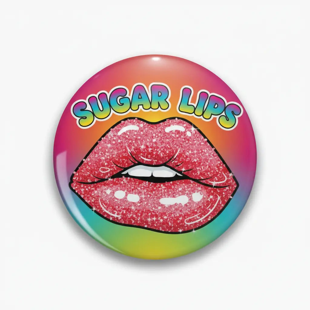 SUGAR LIPS Pinback 2.25-inch