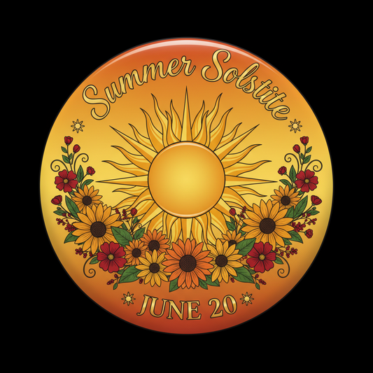 Summer Solstice (June 20) Pinback 2.25-inch