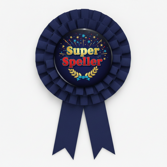 Super Speller Pin Rosette Ribbon
