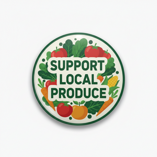 Support Local Produce Pinback 2.25-inch