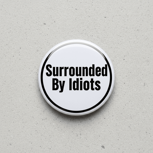 Surrounded By Idiots Pinback 2.25-inch - My Pinbacks