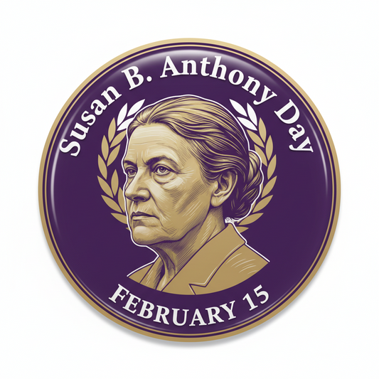 Susan B. Anthony Day (February 15) Pinback 2.25-inch