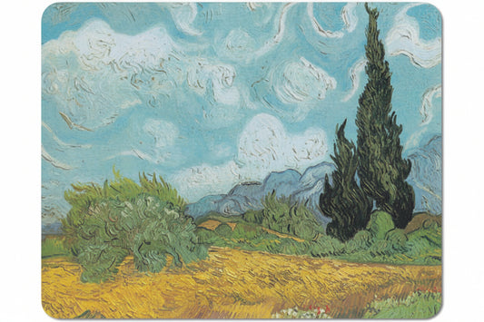 A Wheatfield with Cypresses Mousepad